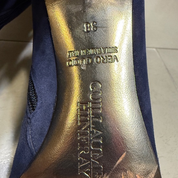 Guillaume Hinfray you say? (38) Midnight Blue Suede Boot with silvery-details - Picture 6 of 9